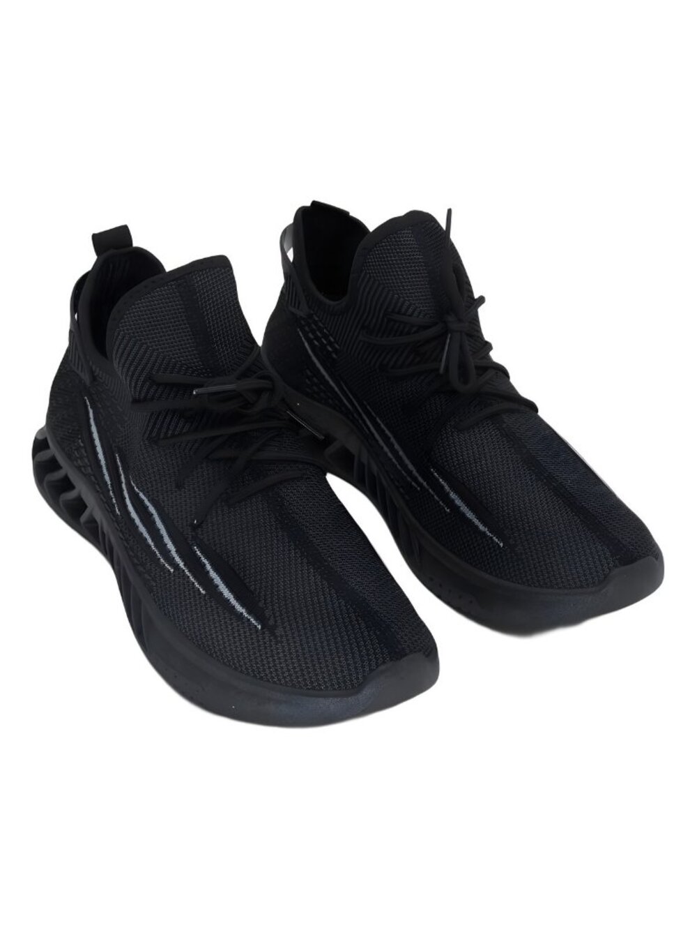Akademiks Men's Fit 3.0 Knit Jogger Sneaker Black US 8M EU 42 Size 8M